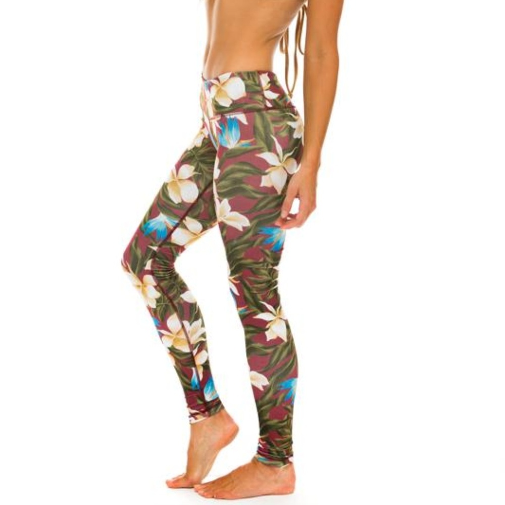 Aviator Nation Kauai Red leggings XS, S, M NWT - Picture 1 of 4